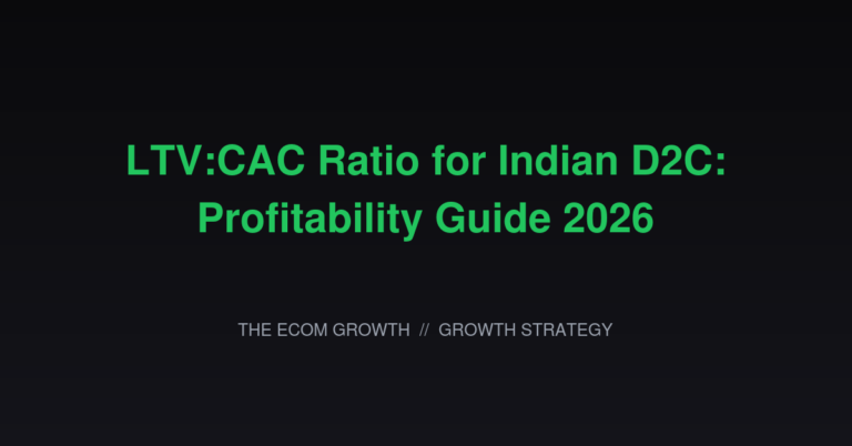 LTV:CAC Ratio for Indian D2C: Profitability Guide 2026